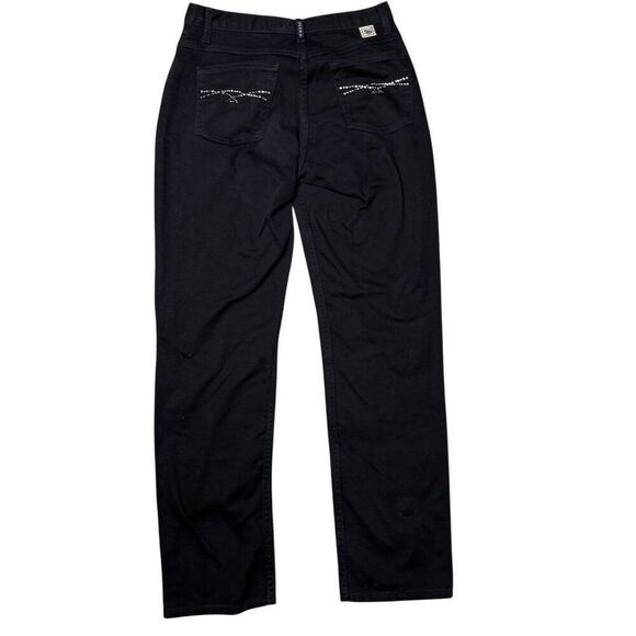 Cruel Girls Low Rise Relaxed Fit Jeans Black Size 11 Long Jeweled Pockets - Picture 2 of 8